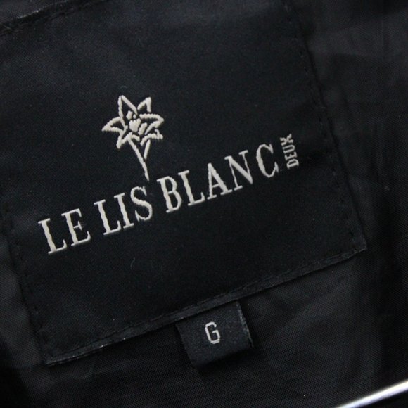 LE LIS BLANC Biker Jacket Womens Black Asymmetrical Zipper Cropped Size 6 - Picture 6 of 9